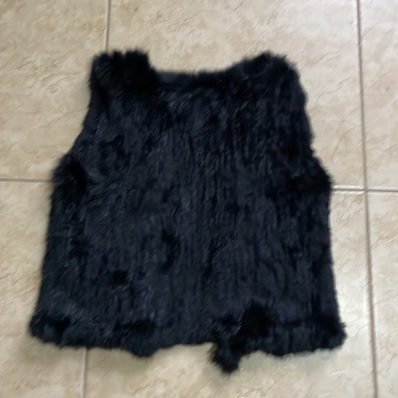 525 America luxe dyed 100% real rabbit fur vest size x small - Picture 5 of 5